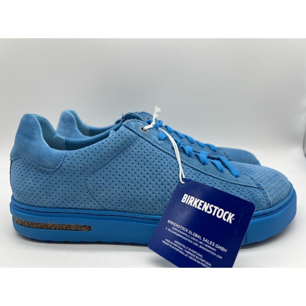 Birkenstock Bend Low Suede Leather Sky Blue Embossed Shoes Size W9/M7 New